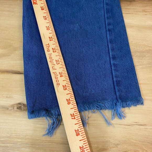 Levi's x Nasty Gal Jeans Womens Medium Cropped Dyed Raw Hem - Picture 6 of 9